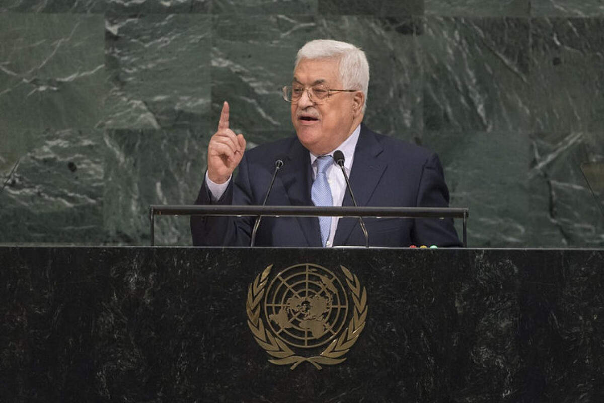 Palestinian Authority head Mahmoud Abbas addresses the general debate of the U.N. General Assembly in New York, Sept. 20, 2017. Credit: Cia Pak/U.N. Photo